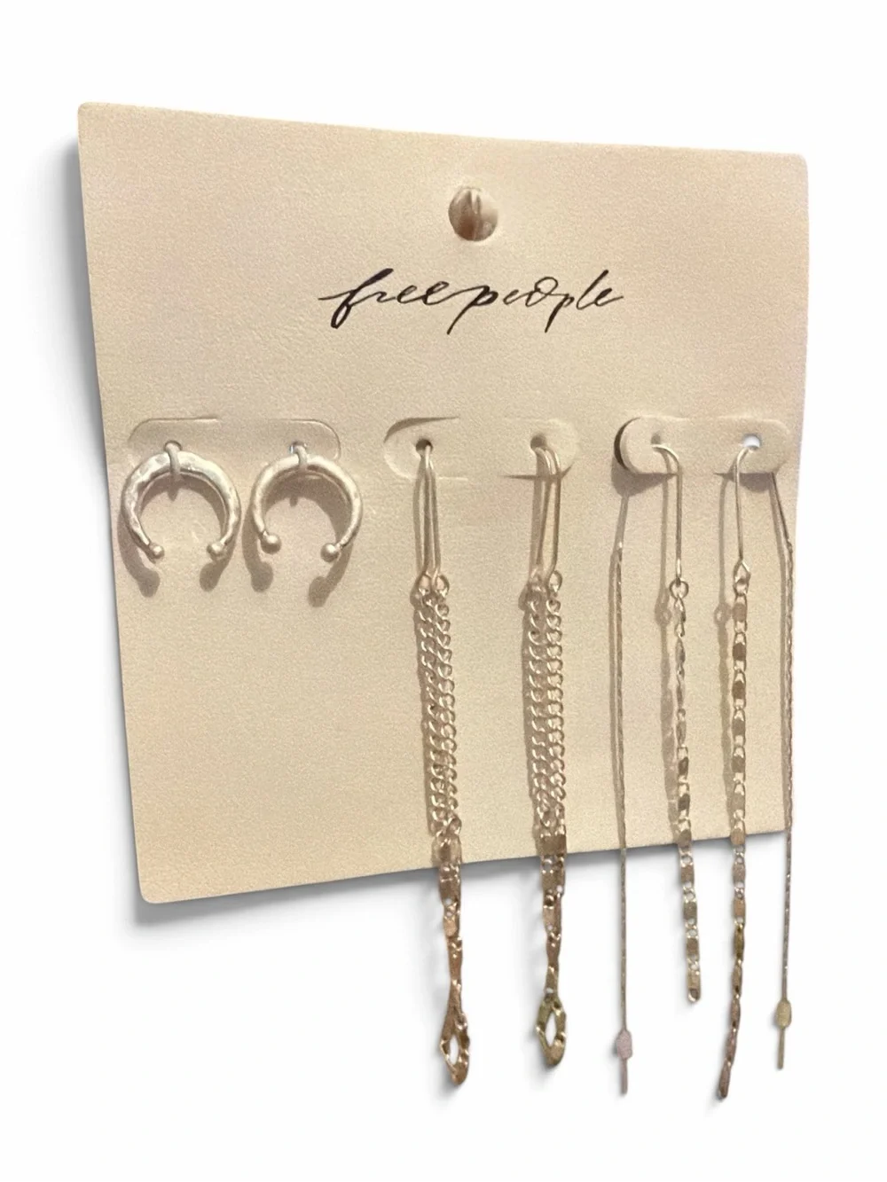 NWT Free People Lola Threader Set Silver